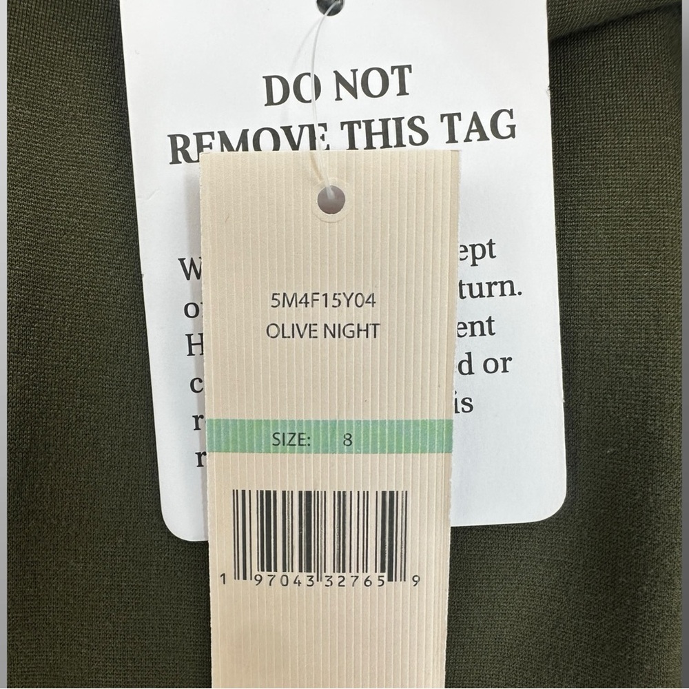 NWT Nanette Lepore Olive Night Green Double Breasted Gold Button Dress Sz 8 - Picture 6 of 8